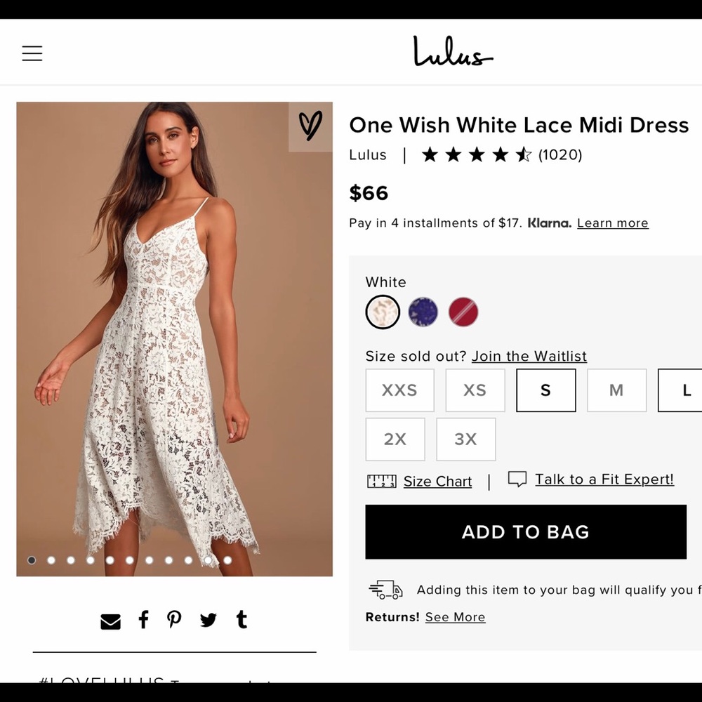 White Lace Midi Dress!